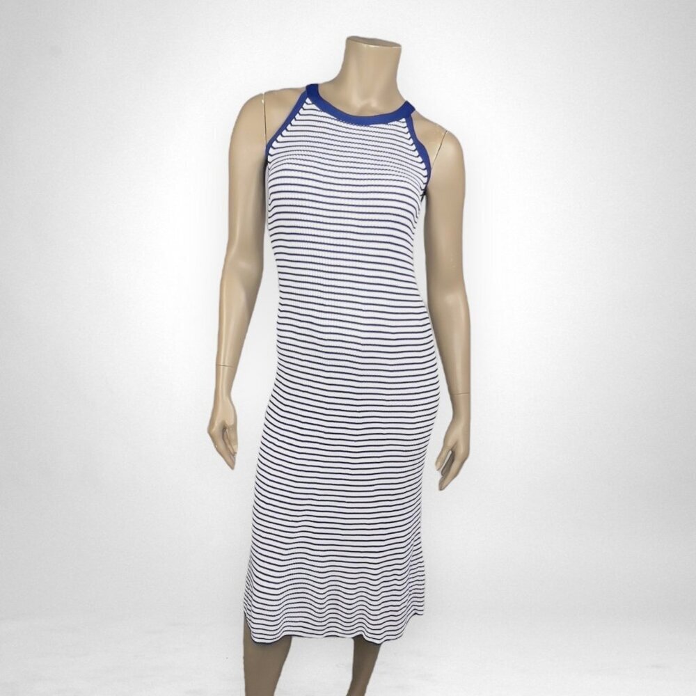 MICHAEL Michael Kors Medium Striped‎ Racerback Midi Dress Sleeveless Summer